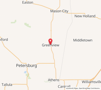 Map of Greenview, Illinois