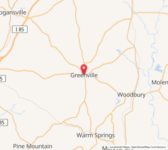 Map of Greenville, Georgia