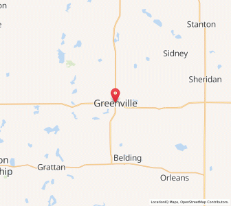 Map of Greenville, Michigan