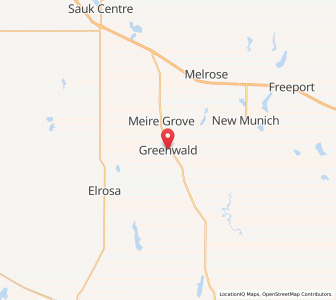Map of Greenwald, Minnesota