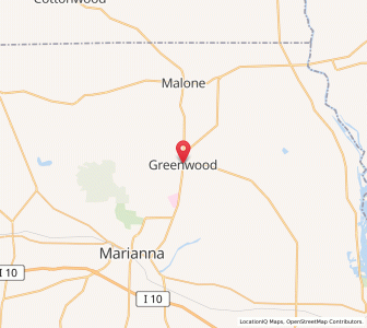 Map of Greenwood, Florida