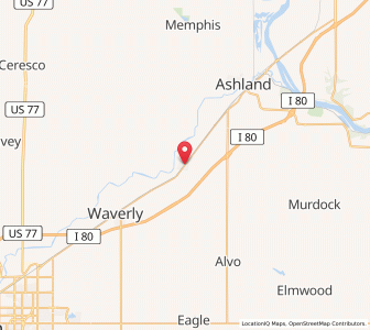 Map of Greenwood, Nebraska