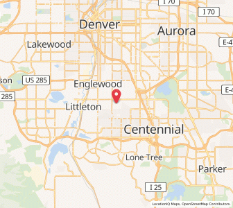Map of Greenwood Village, Colorado