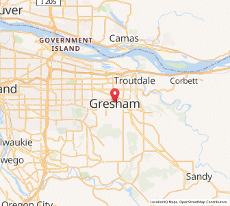 Map of Gresham, Oregon
