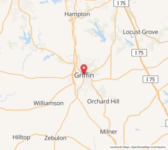 Map of Griffin, Georgia