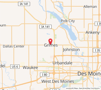 Map of Grimes, Iowa