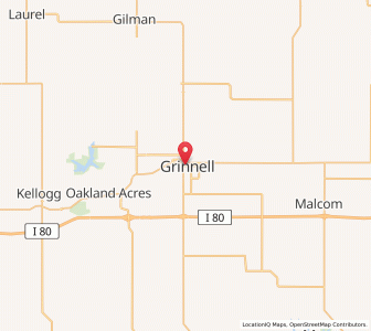 Map of Grinnell, Iowa