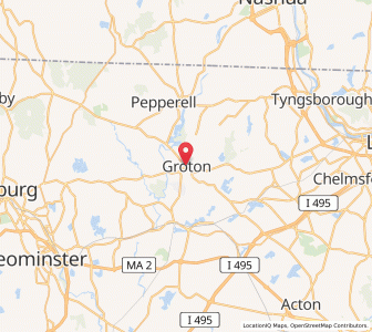 Map of Groton, Massachusetts