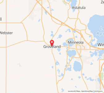 Map of Groveland, Florida