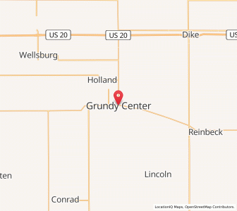 Map of Grundy Center, Iowa