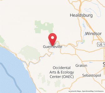 Map of Guerneville, California