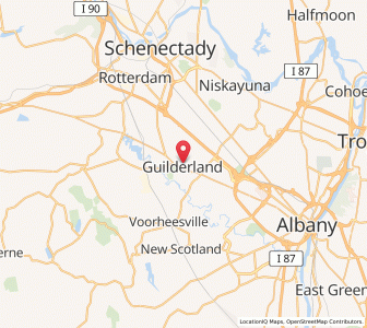 Map of Guilderland, New York