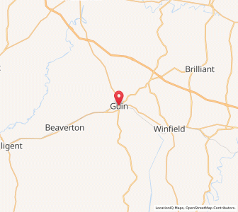 Map of Guin, Alabama