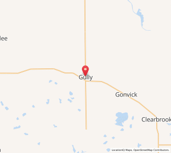Map of Gully, Minnesota