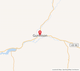 Map of Gunnison, Colorado