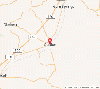 Map of Gurdon, Arkansas