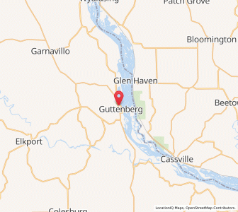 Map of Guttenberg, Iowa
