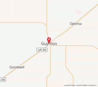 Map of Guymon, Oklahoma