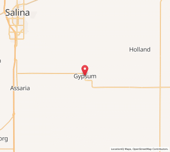 Map of Gypsum, Kansas