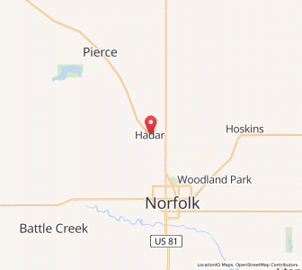 Map of Hadar, Nebraska