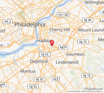 Map of Haddon Heights, New Jersey