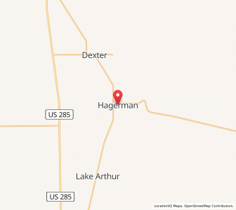 Map of Hagerman, New Mexico