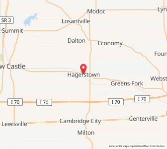 Map of Hagerstown, Indiana
