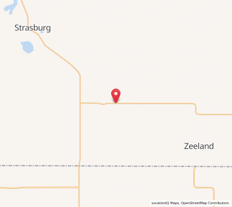 Map of Hague, North Dakota