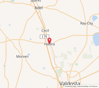 Map of Hahira, Georgia