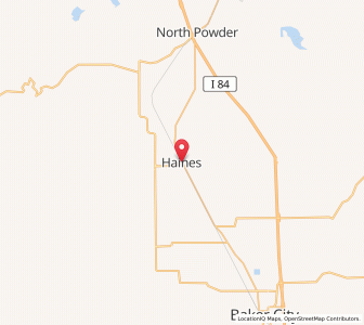 Map of Haines, Oregon