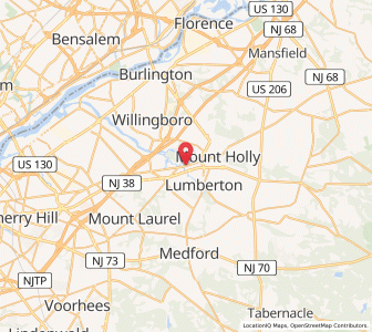 Map of Hainesport, New Jersey