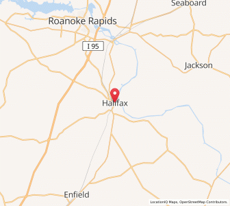 Map of Halifax, North Carolina