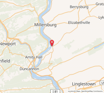 Map of Halifax, Pennsylvania