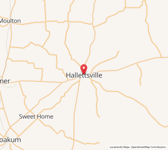 Map of Hallettsville, Texas