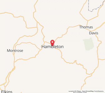 Map of Hambleton, West Virginia