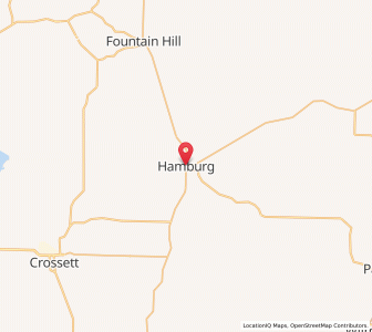 Map of Hamburg, Arkansas