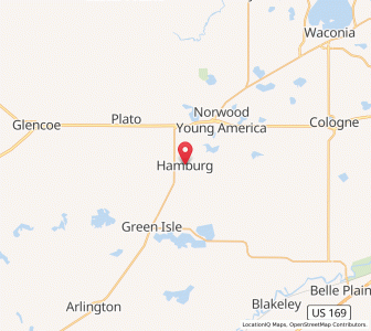 Map of Hamburg, Minnesota