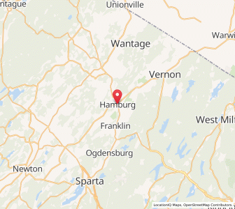 Map of Hamburg, New Jersey