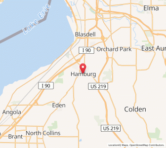 Map of Hamburg, New York