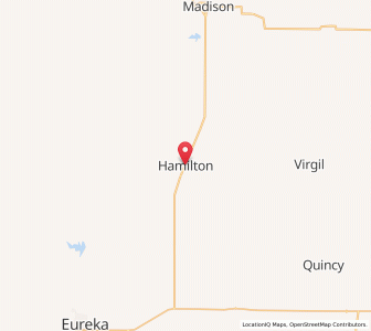 Map of Hamilton, Kansas