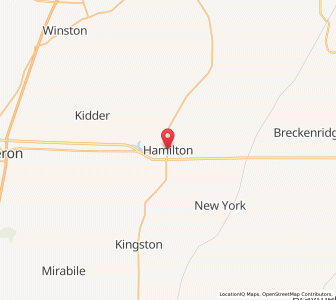 Map of Hamilton, Missouri