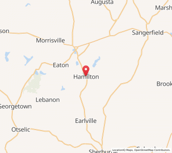 Map of Hamilton, New York