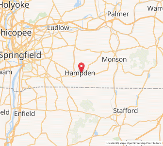 Map of Hampden, Massachusetts
