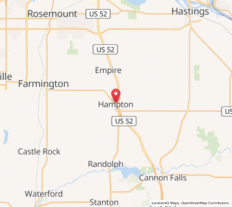 Map of Hampton, Minnesota