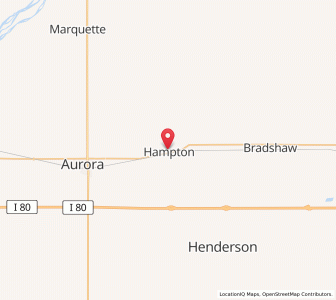 Map of Hampton, Nebraska