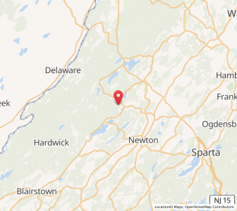 Map of Hampton Township, New Jersey