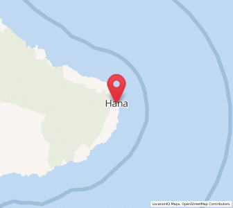 Map of Hana, Hawaii