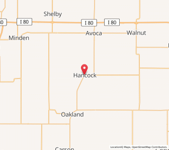 Map of Hancock, Iowa