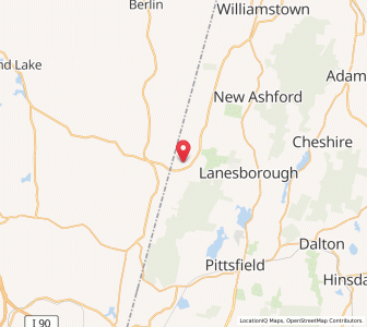 Map of Hancock, Massachusetts