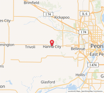 Map of Hanna City, Illinois